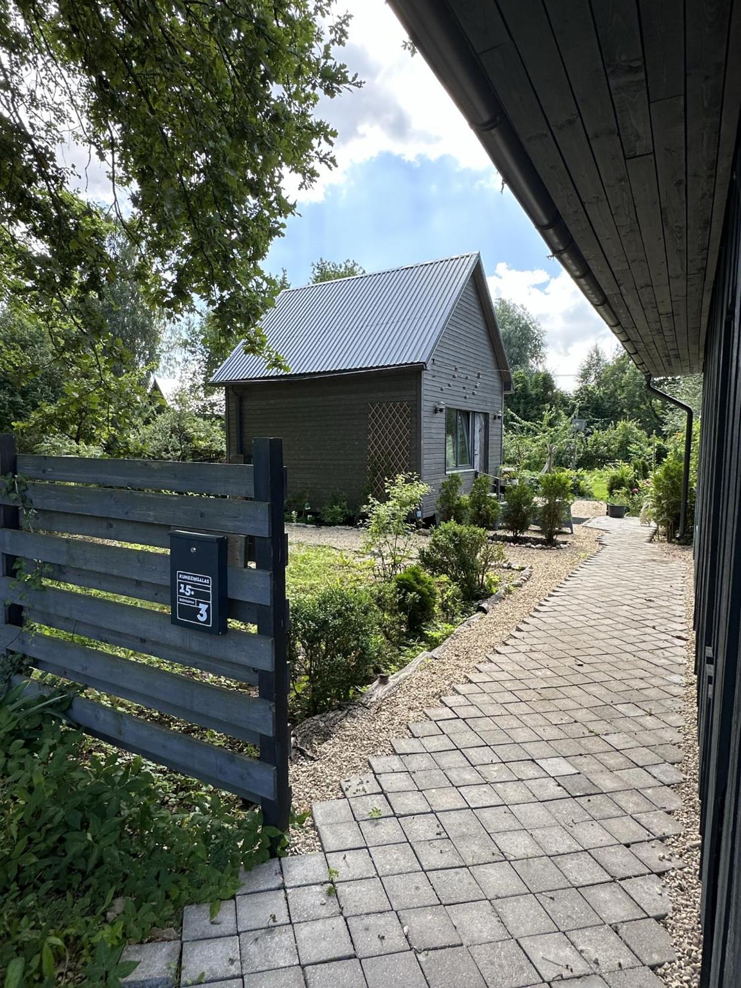 Вилла Amazing Little House On An Island With Garden Рига Экстерьер фото